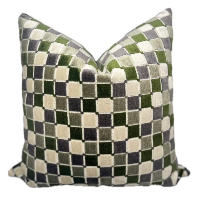 Henry Checkered Velvet