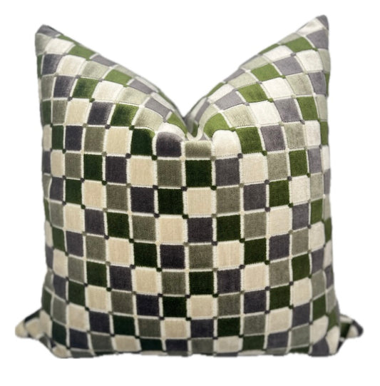 Henry Checkered Velvet
