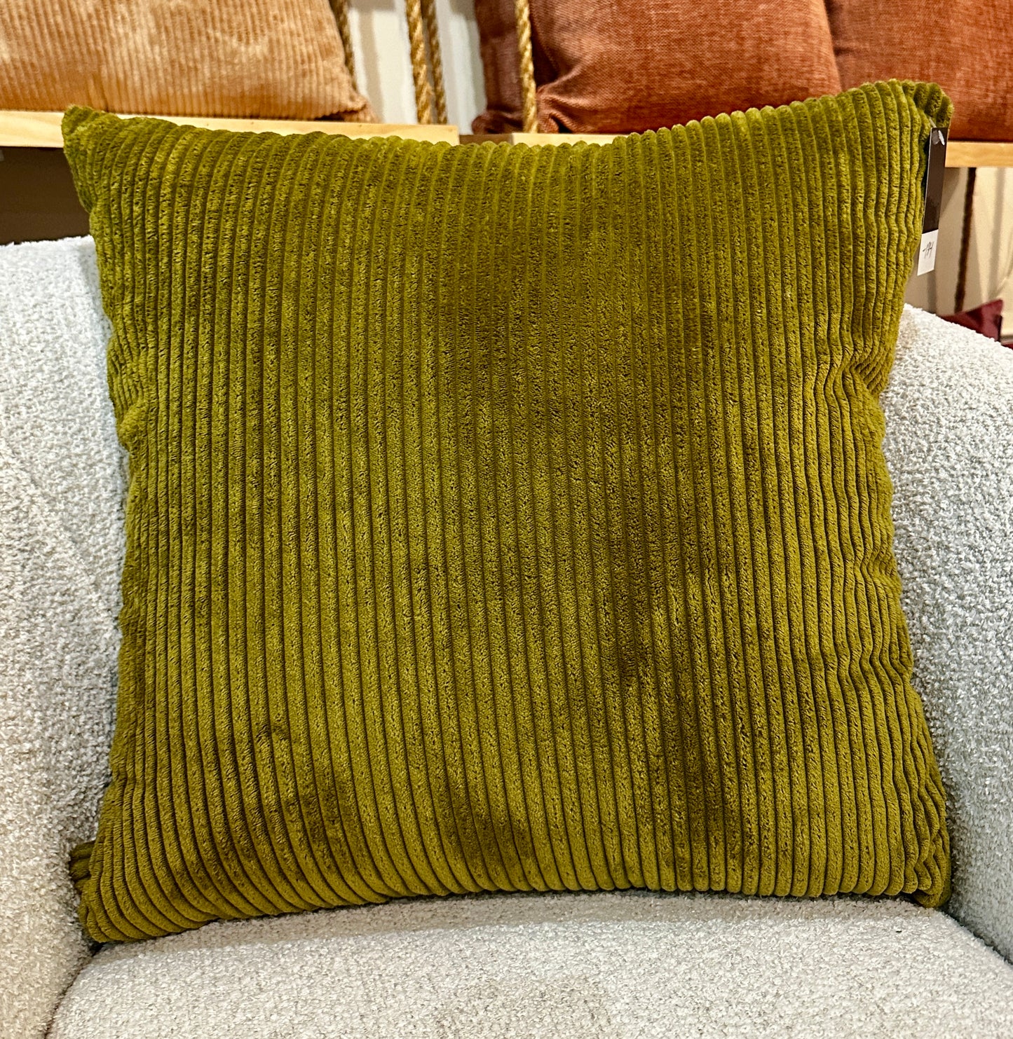Aubrey Corded Citron Velvet Pillow Cover
