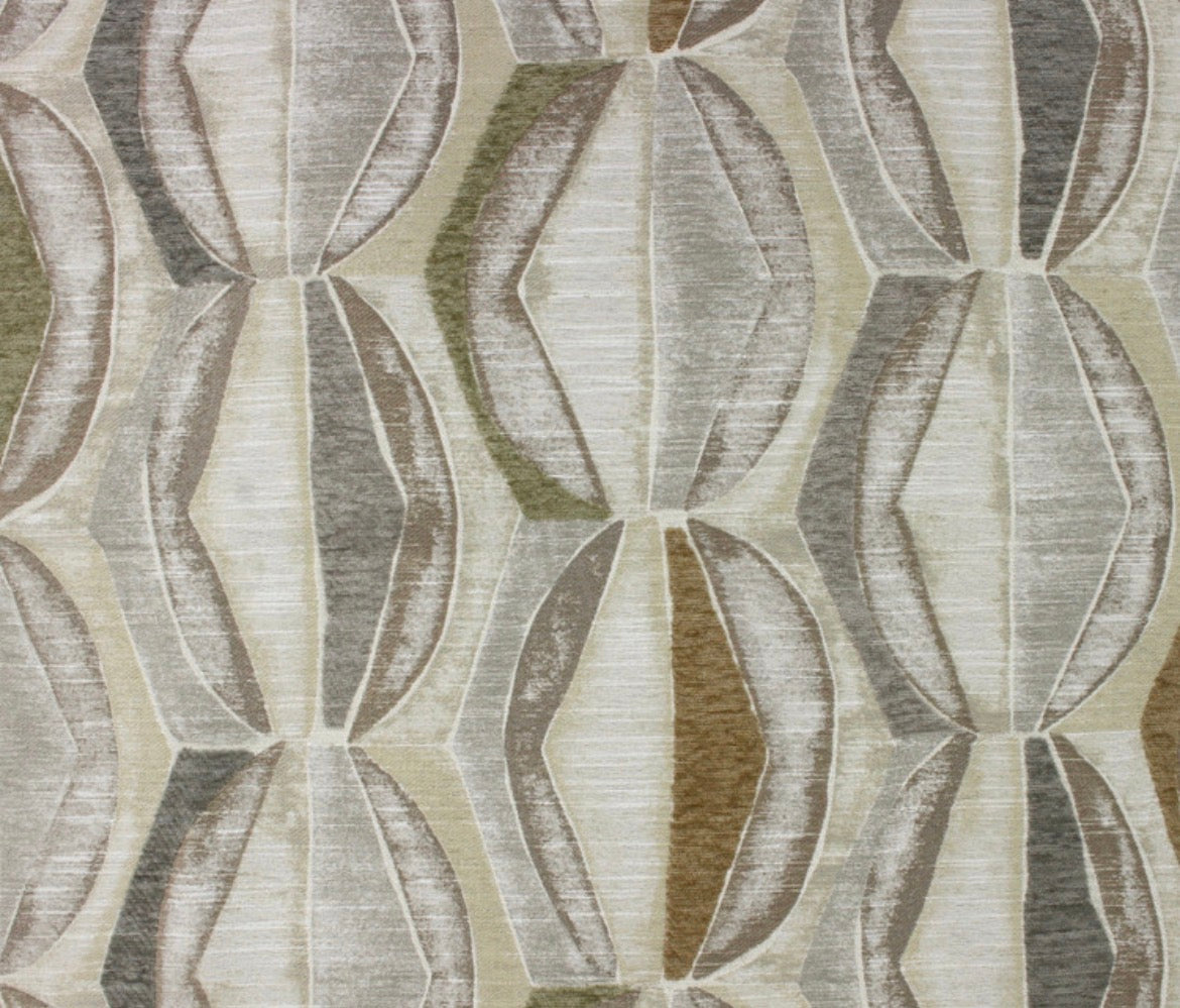 Merritt Geometric Throw Pillow Cover in Grey, Taupe, Charcoal and Green