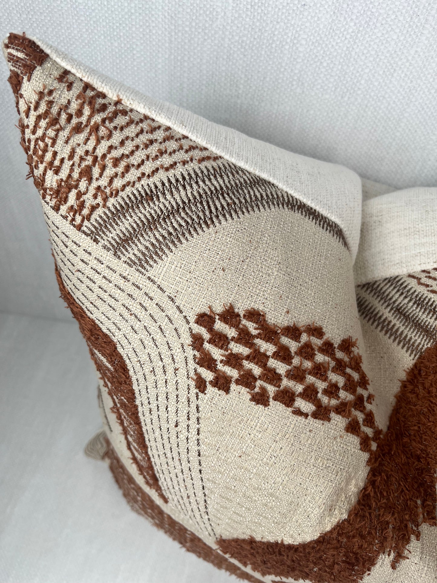 Montana Terracotta Abstract Landscape Throw Pillow Cover