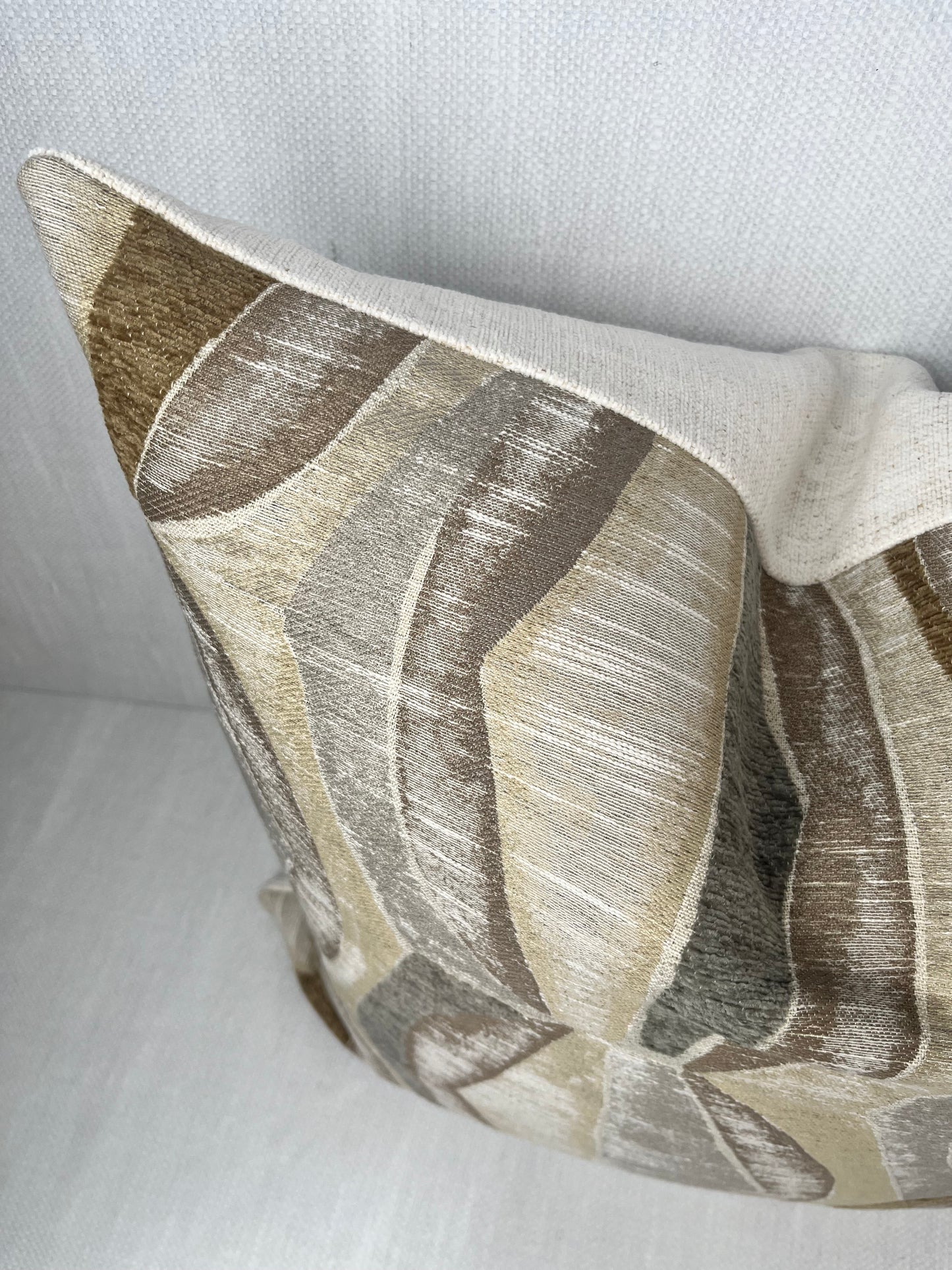 Merritt Geometric Throw Pillow Cover in Grey, Taupe, Charcoal and Green