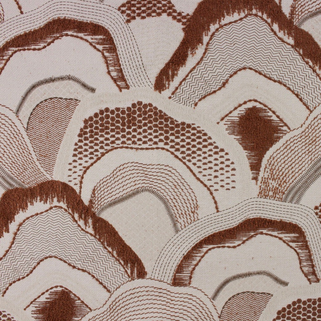 Montana Terracotta Abstract Landscape Throw Pillow Cover