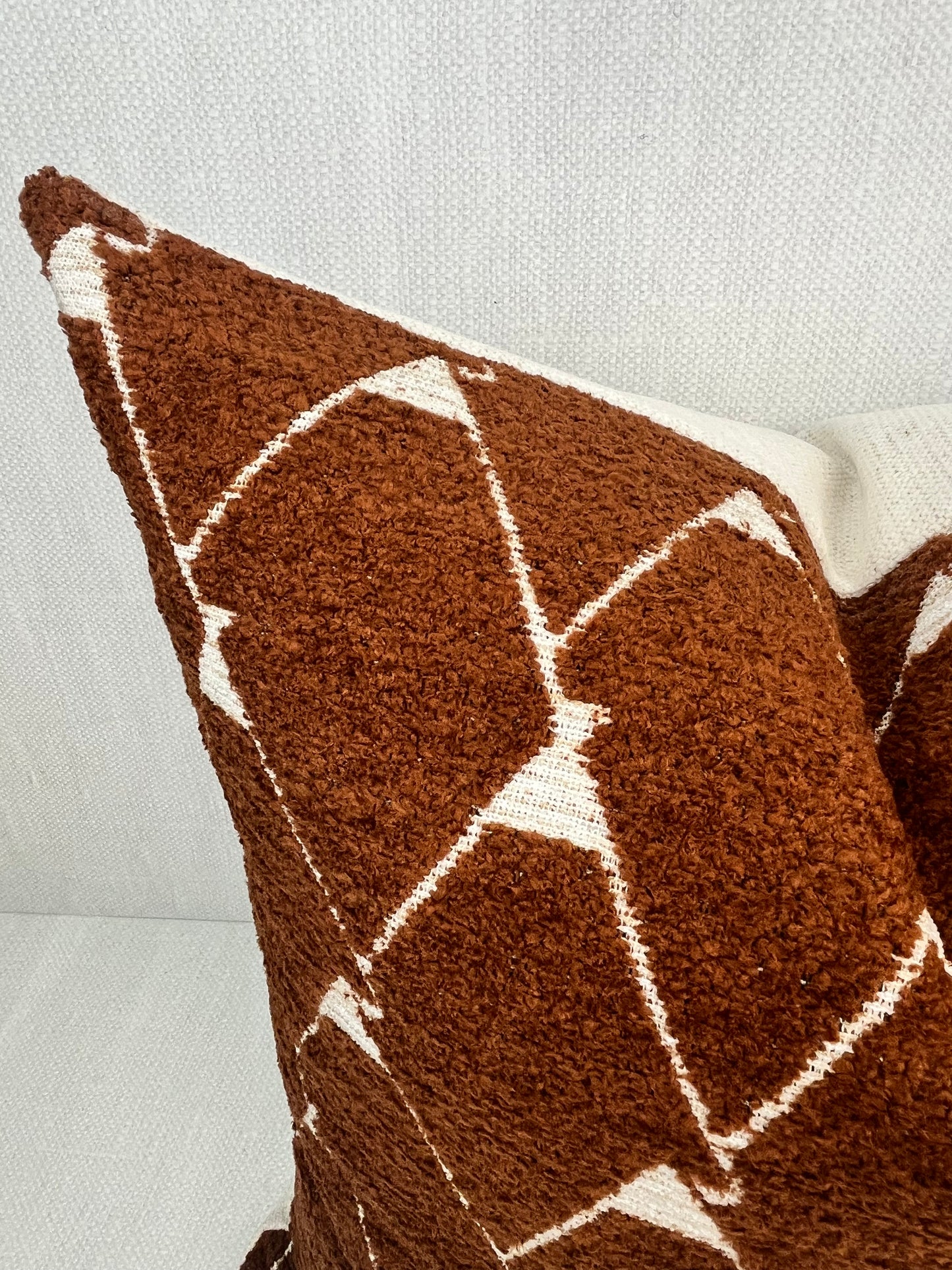 Sierra Terracotta Geometric Throw Pillow Cover