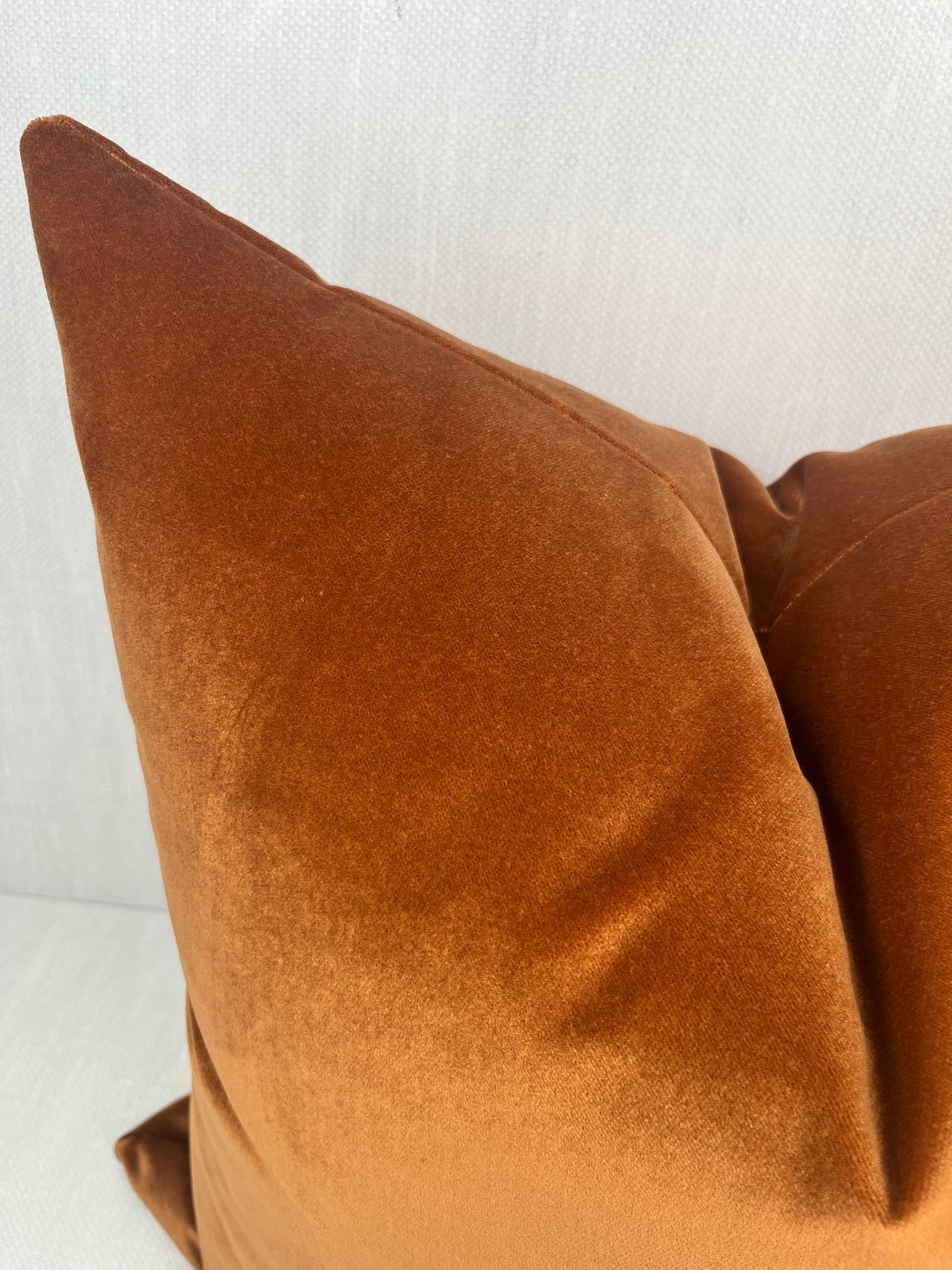 Moxie Copper Velvet Throw Pillow Cover