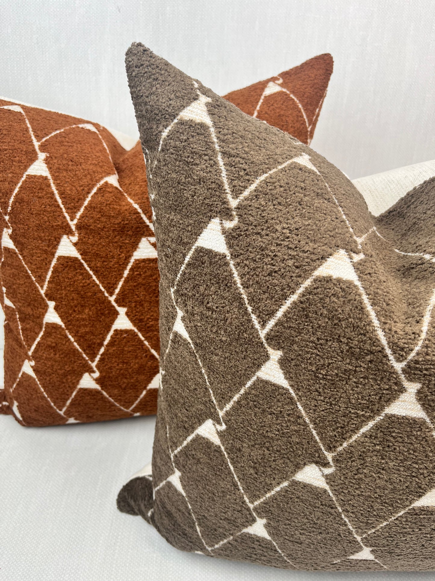 Sierra Brown Geometric Throw Pillow Cover