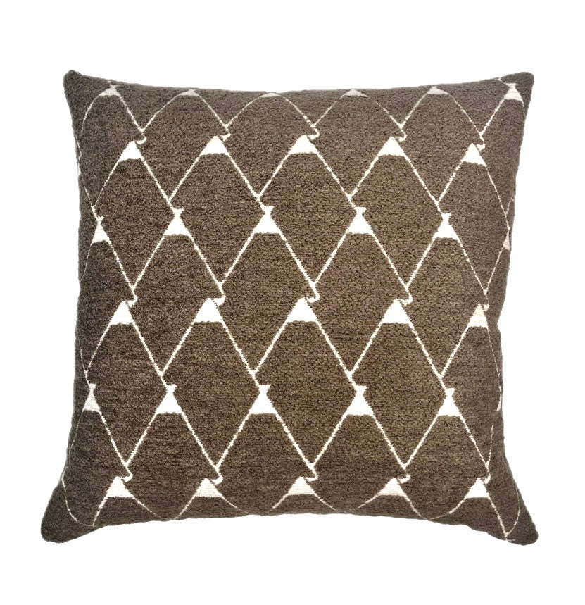 Sierra Brown Geometric Throw Pillow Cover