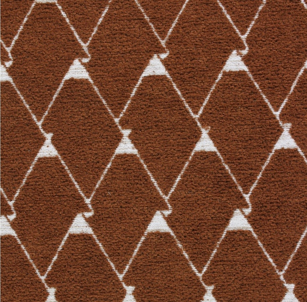 Sierra Terracotta Geometric Throw Pillow Cover